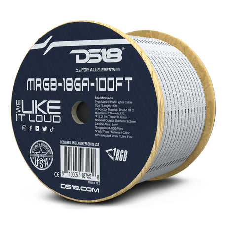 18-GA Marine Tinned 100% Copper OFC LED RGB Wires -sold by the foot