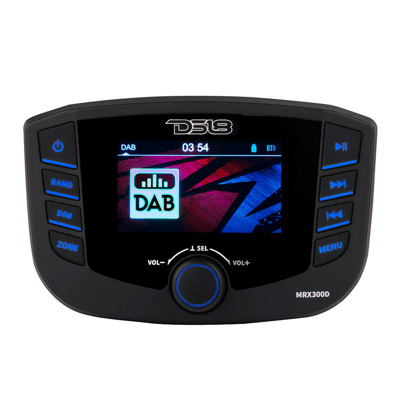 Marine Headunit TFT screen , 3 Zones, 4 volts Output, Bluetooth, RDS 4X50 Watts With DAB+ for Europe
