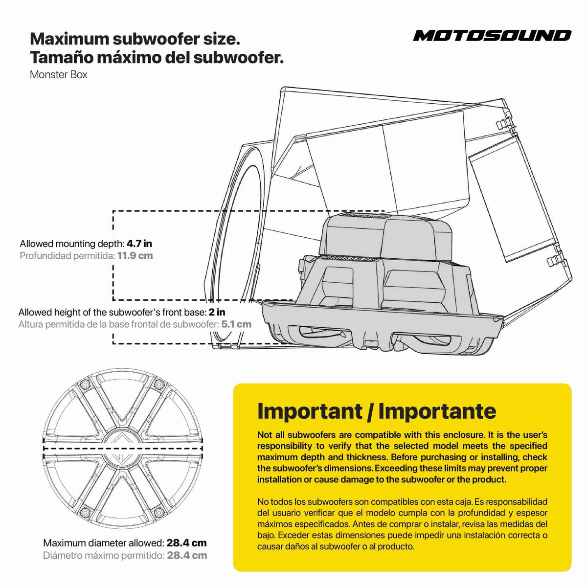 MOTOSOUND Monster Box 8″ ATV Audio Box