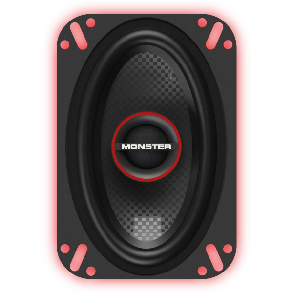 Monster MS462C 4"×6″ 2-Way Coaxial Speakers (Pair) Monster Audio