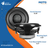 PRV Audio MT10SW1000 D4 10" Shallow Motorcycle Subwoofer