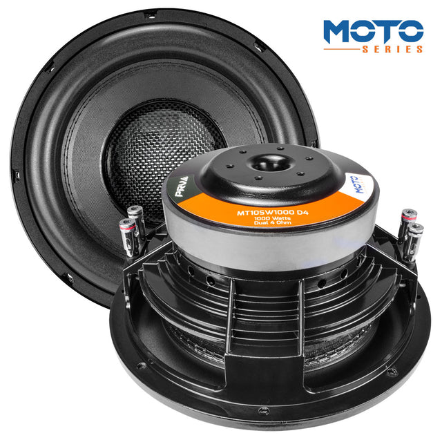 PRV Audio MT10SW1000 D4 10" Shallow Motorcycle Subwoofer