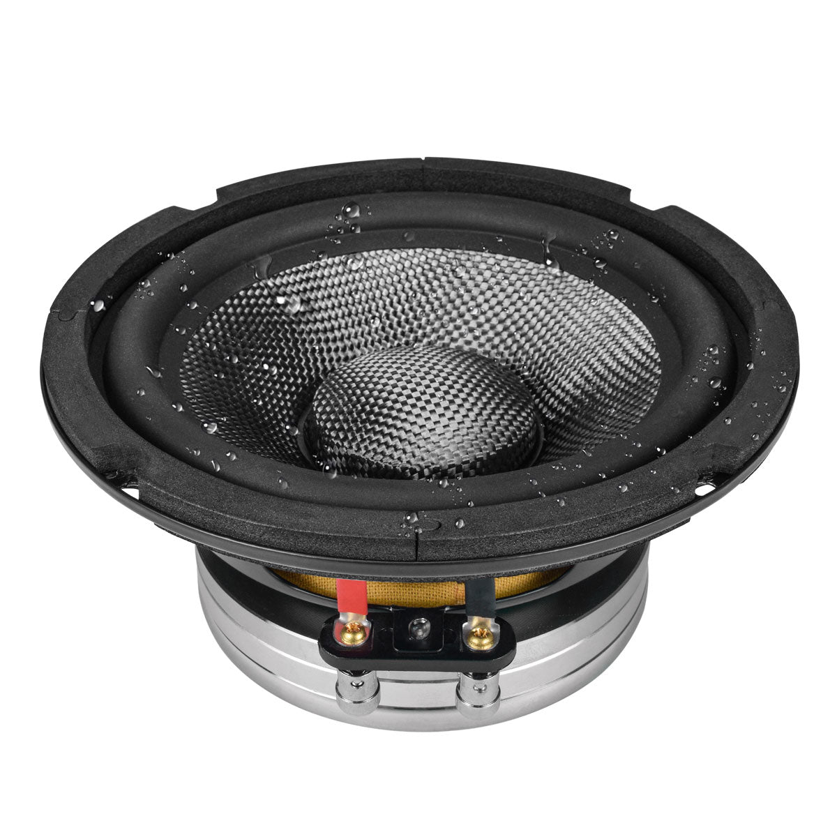 PRV Audio MT6MR600CF-NDY-2 6.5-inch Carbon Fiber Motorcycle Midrange Speaker