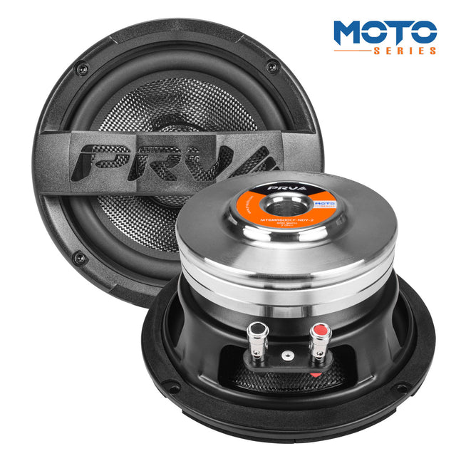 PRV Audio MT6MR600CF-NDY-2 6.5-inch Carbon Fiber Motorcycle Midrange Speaker