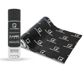 SoundSkins | Classic Black Sound Deadening Kit Double Layer Mat | SSK-CLASSICBLACK | Pure Rubber Butyl & Diamond Embossed Foil, 38.75 sq ft SoundSkins Global