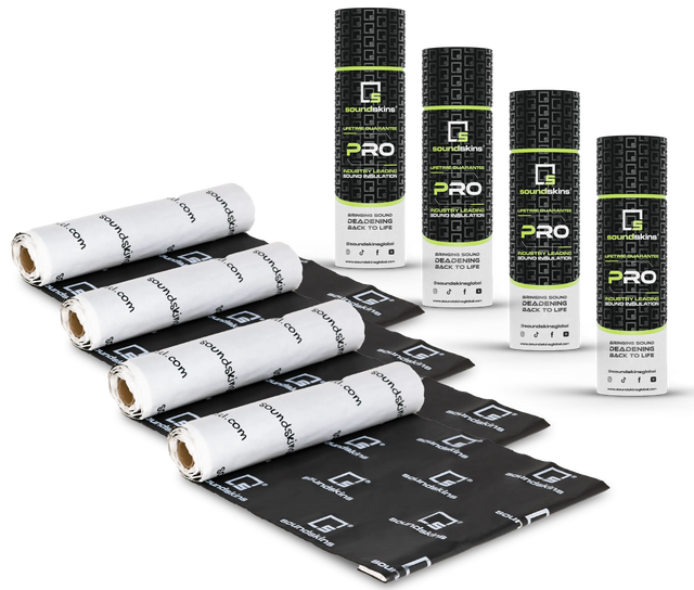 SoundSkins | Pro Mega Sound Deadening Kit | SSPRO-4 | 3 Layers (Acoustic Foam, Foil, Rubber Butyl), 44 sq ft SoundSkins Global