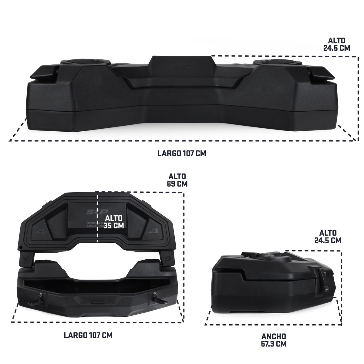 MOTOSOUND Front/Rear Pro Dual 6.5″ Speaker ATV Toolbox
