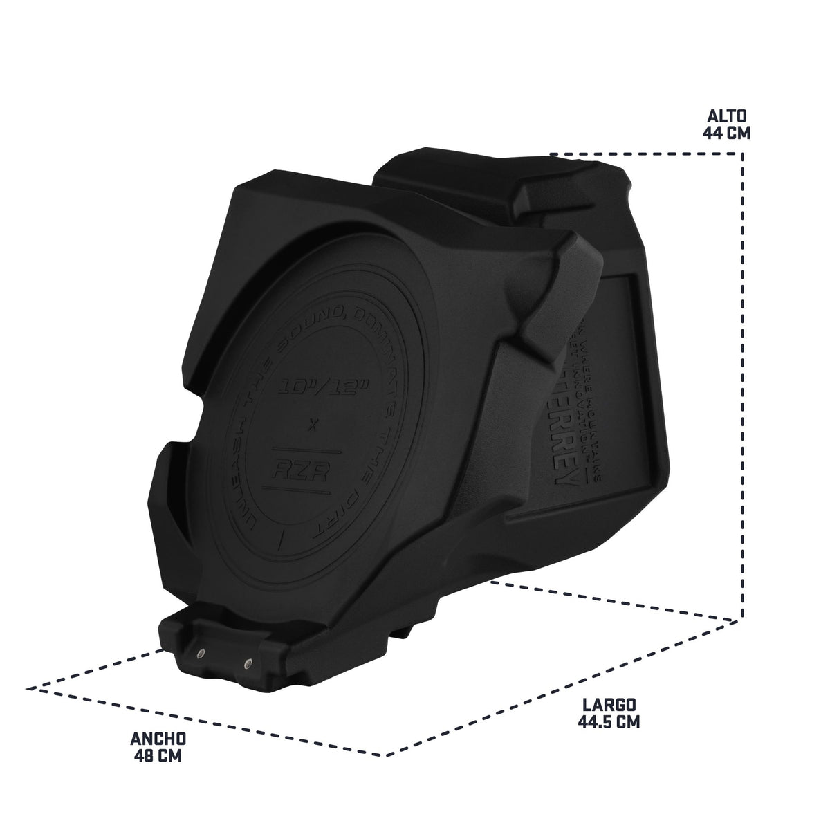 MOTOSOUND 10–12″ Passenger Dash Subwoofer Enclosure for RZR Pro
