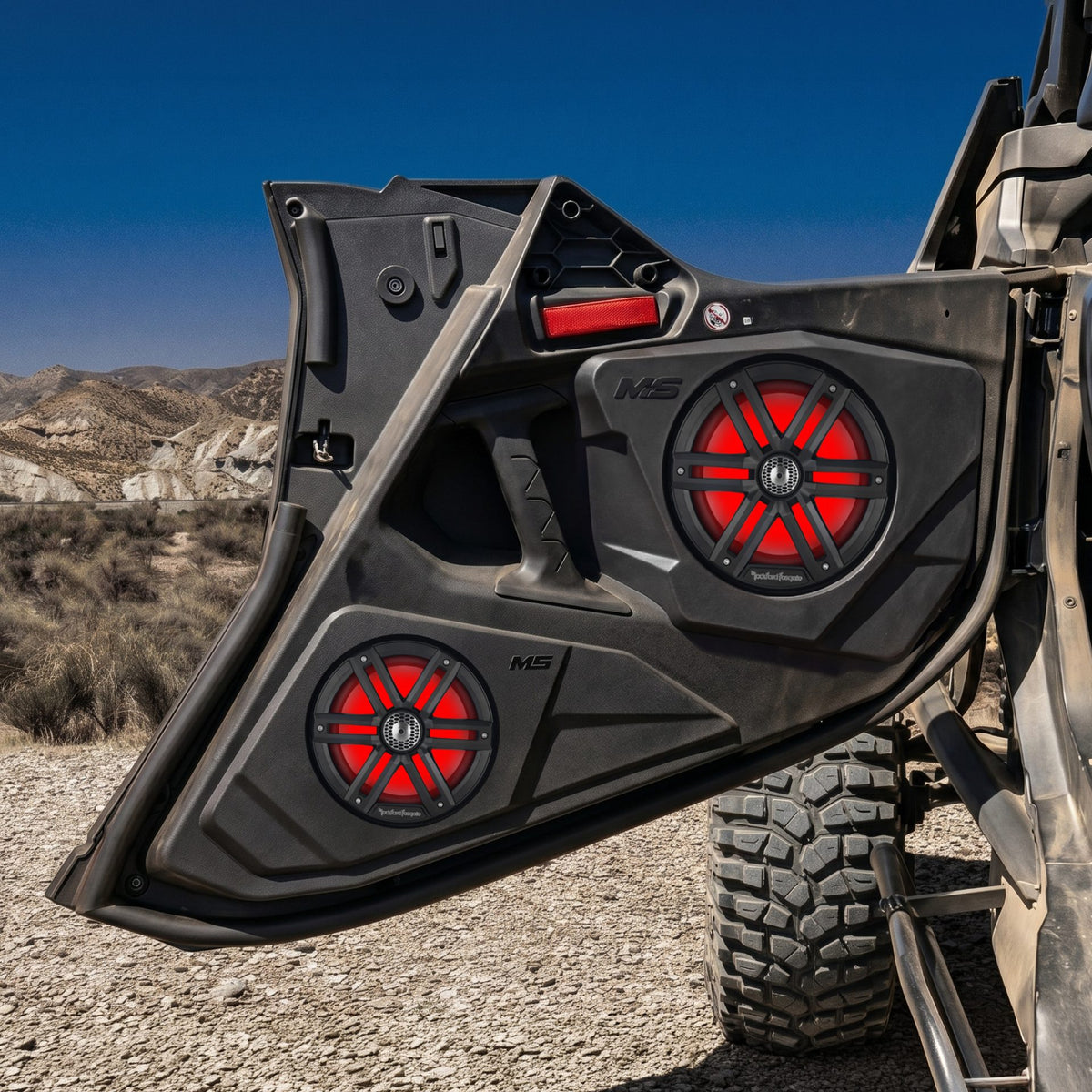MOTOSOUND 6.5″ Lower Rear Door Speaker Enclosures for Maverick R MAX