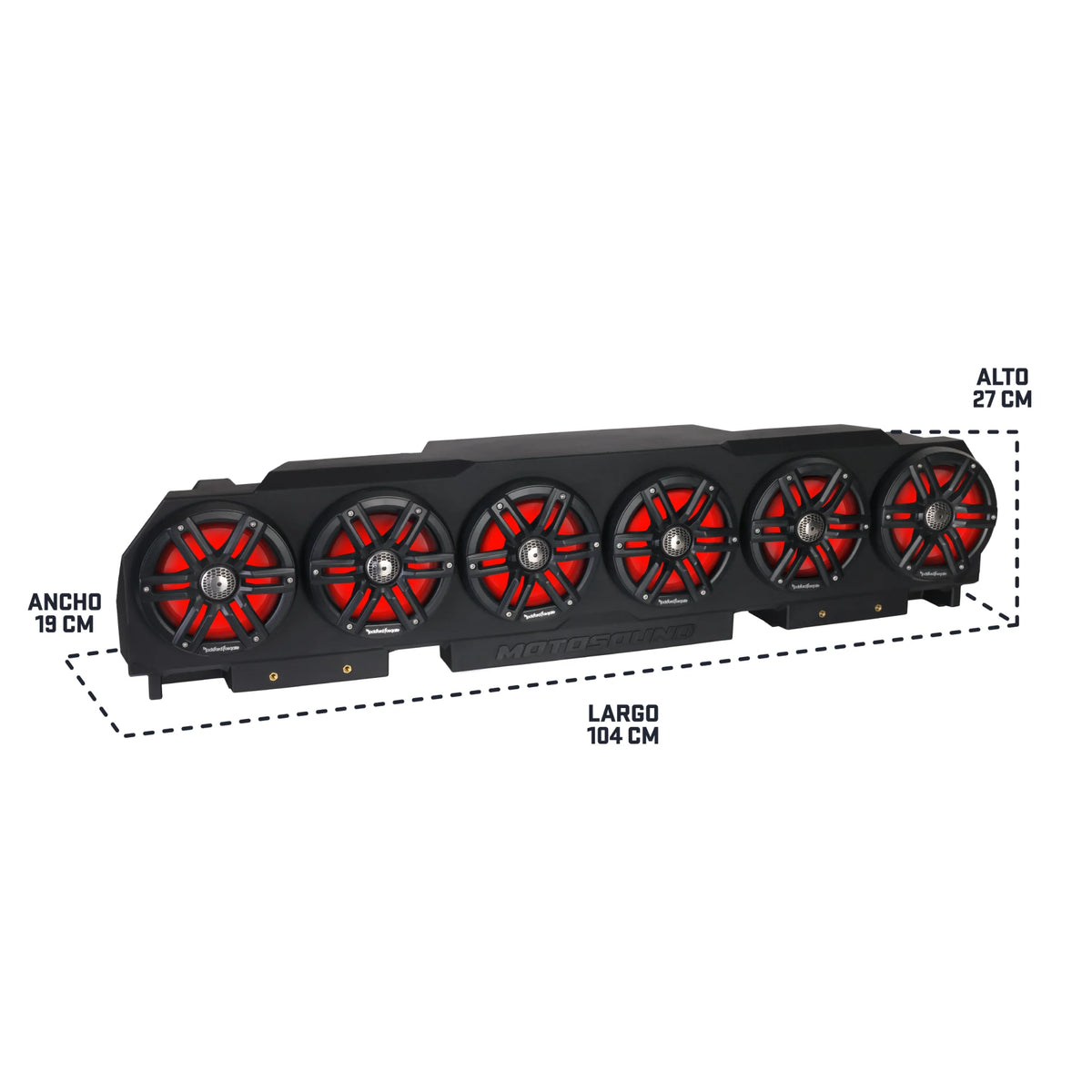 MOTOSOUND Six 6.5″ Rear Speaker Enclosure for RZR Pro