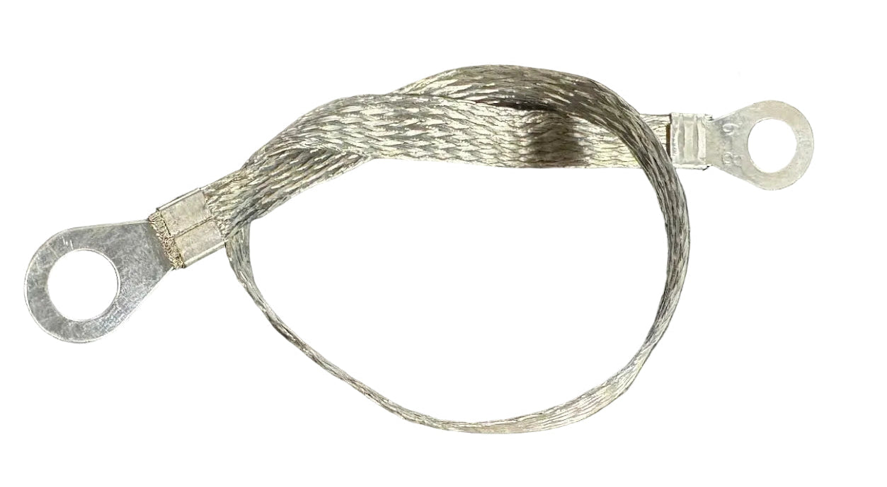 12″ x 3/8″ Braided Ground Straps 5/16" Ring Terminals TekShack