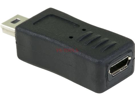 Micro USB Female to Mini USB Male adapter TekShack