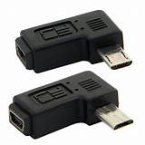 Mini USB Female to Micro USB Male 90° adapter TekShack