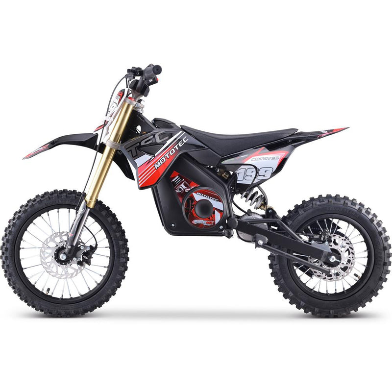 MotoTec 48v Pro Electric Dirt Bike 1600w Lithium Red