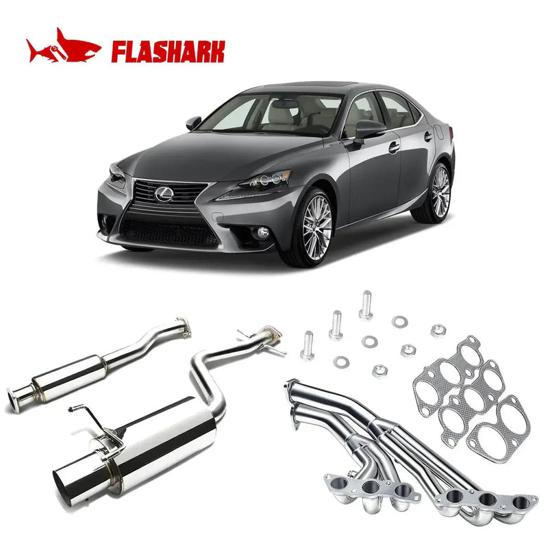 2001-2005 Lexus IS300 SportCross/Sedan (XE10) 3.0L Catback Exhaust System w/4 Inch N1 Muffler Tip Flashark