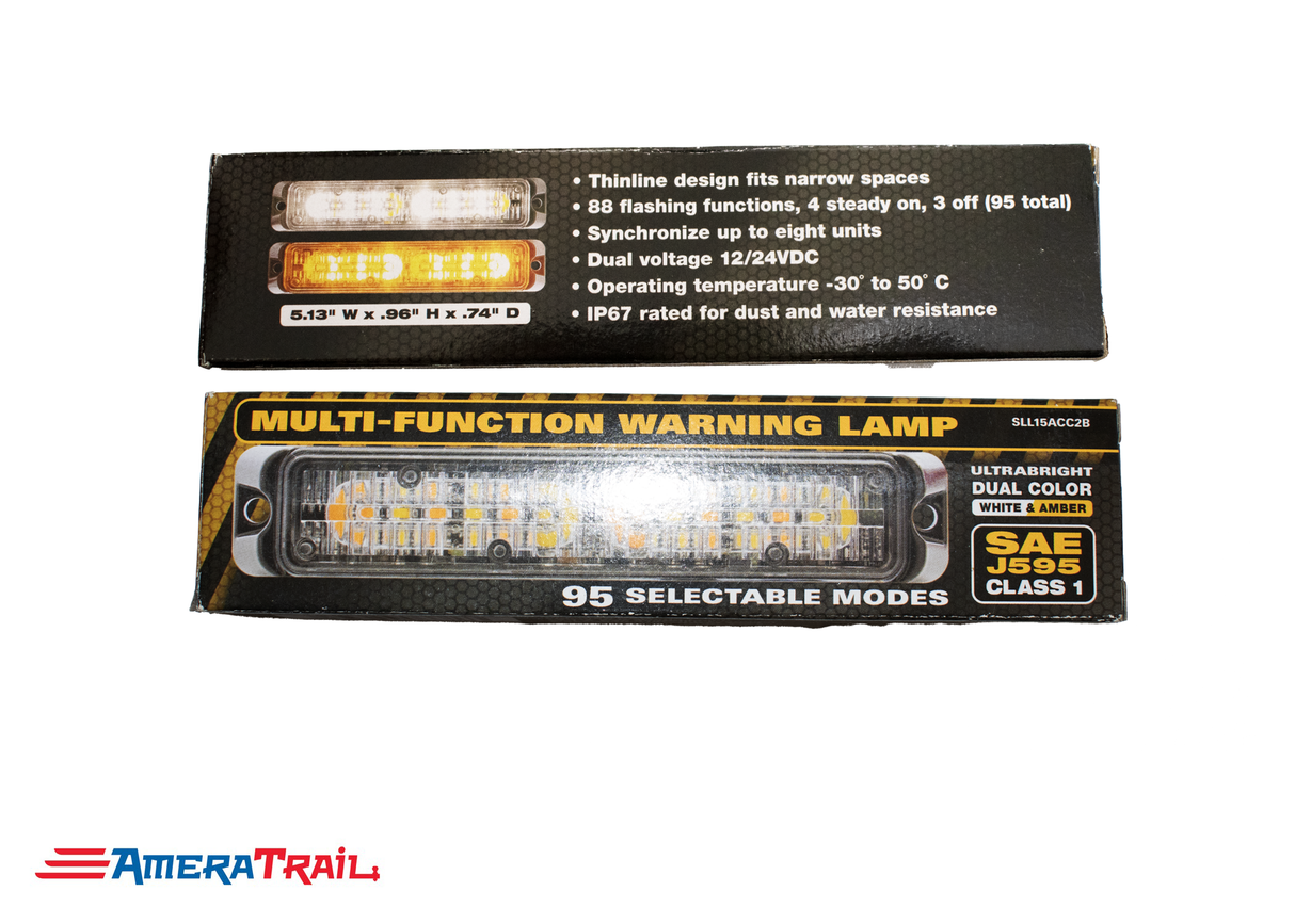 4 1/2" x1" LED Multi-Functional Amber/White Warning Lamp