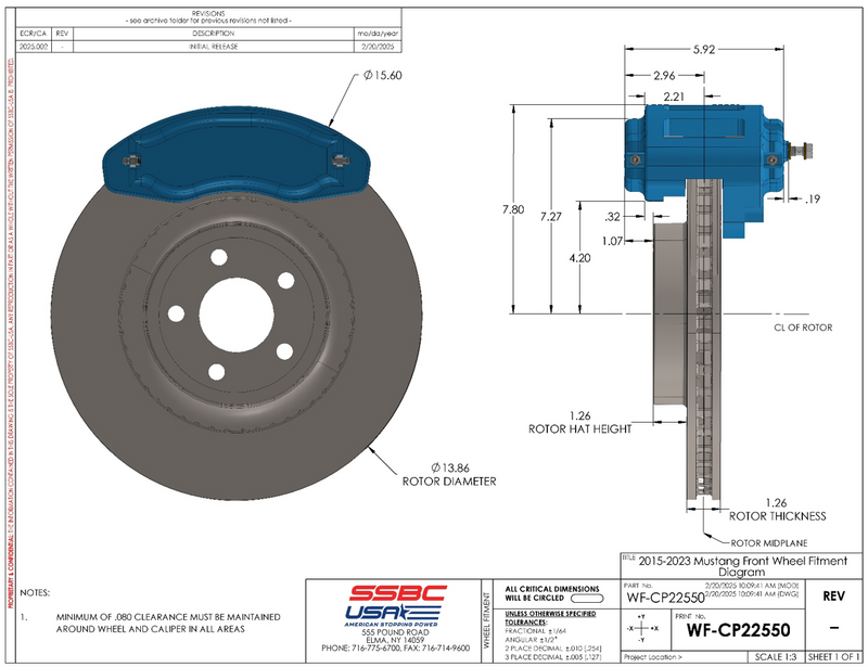 American Made R6-Redline 6 Piston Billet Aluminum Direct Fit Front Caliper Upgrade Kit. Black A550-20BLK