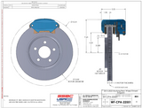 American Made R1-Redline Billet Aluminum Direct Fit Rear Disc Brake Kit W/DS Rotors. Clear A551-21-DS