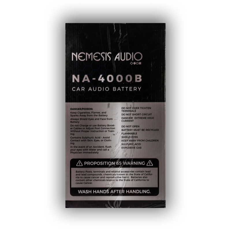 Nemesis Audio NA-4000B 140AH 4000W AGM Power Cell 12V Battery