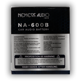 Nemesis Audio NA-600B 20AH 600W AGM Power Cell 12V Battery Nemesis Audio
