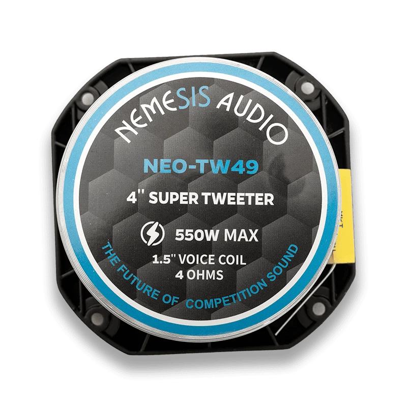 Nemesis Audio NEO-TW49 4″ 275W RMS Neodymium High-Efficiency Bullet Tweeter (Single) Nemesis Audio