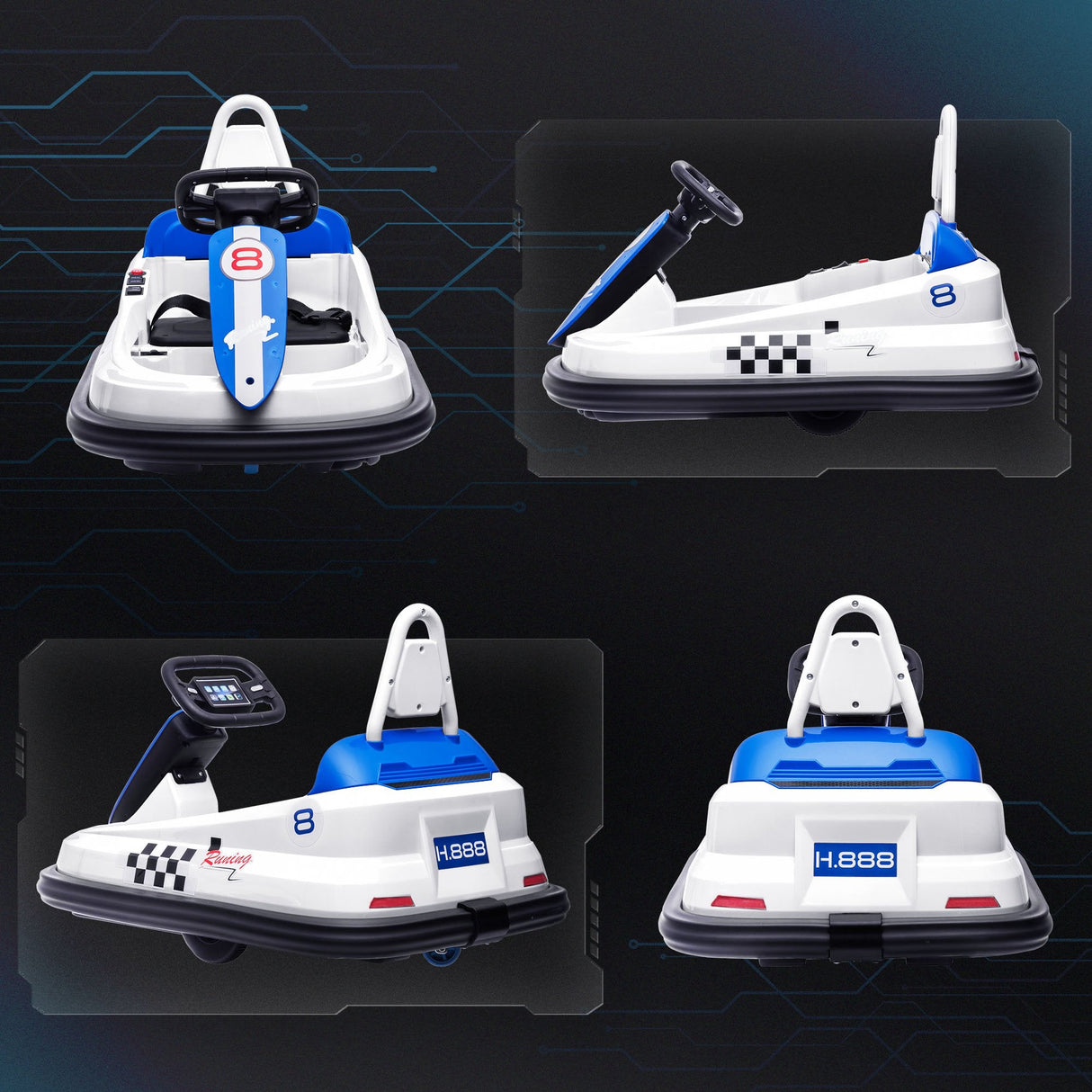 360° Rotating Electric Bumper Car for Kids - Fun Ride On Toy with 6V Battery