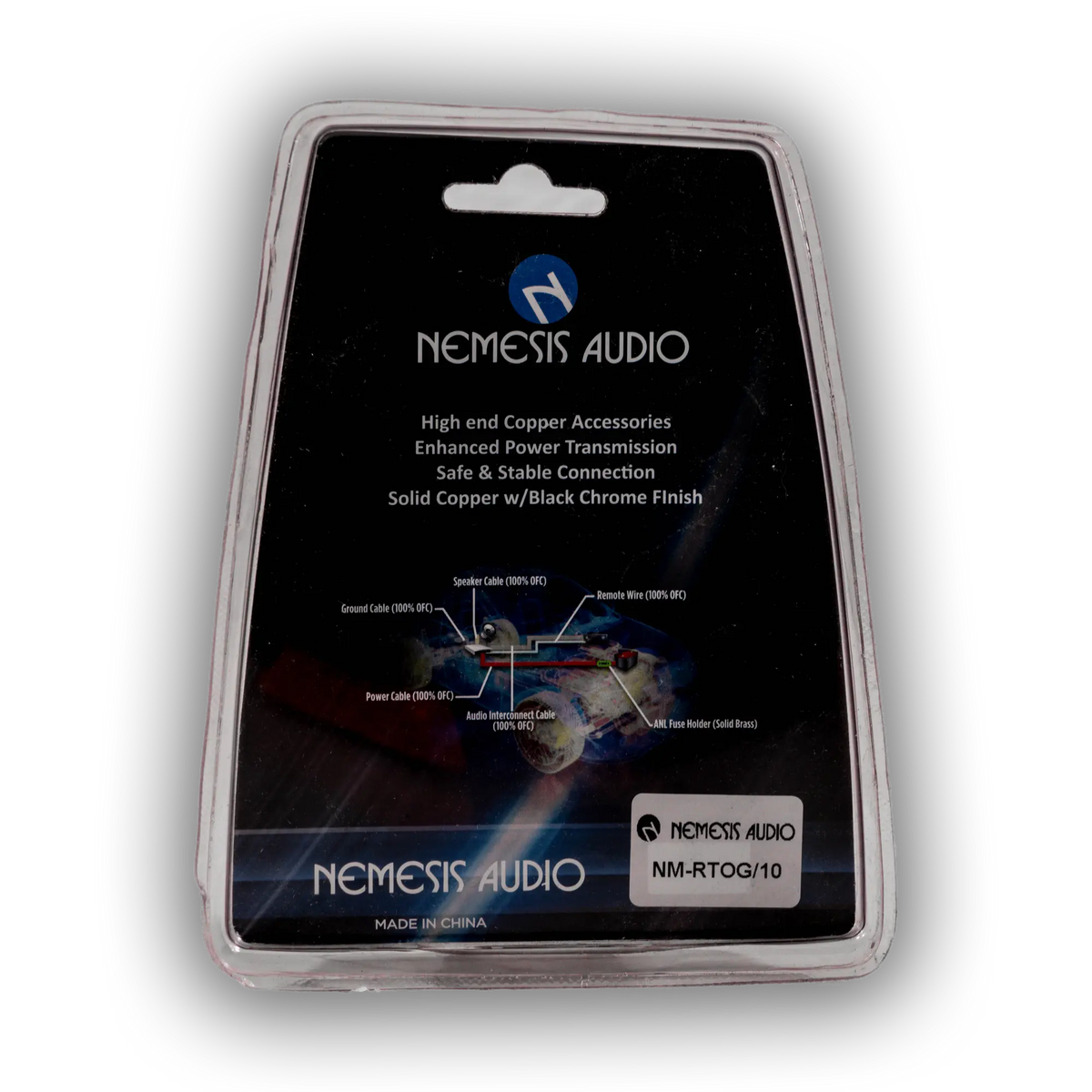 Nemesis Audio NM-RT0G/10 Copper Ring Terminals for 1/0 Gauge Use – 10 Pack