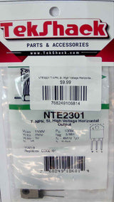NTE2301 T-NPN, Si, High Voltage Horizontal Output NTE