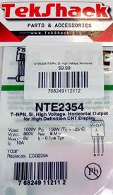 NTE2354 T-NPN, Si, High Voltage, Horizontal Output for High Definition CRT Display NTE