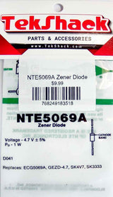 NTE5069A Zener Diode 1.1V 0.5W DO-35 Through-Hole NTE