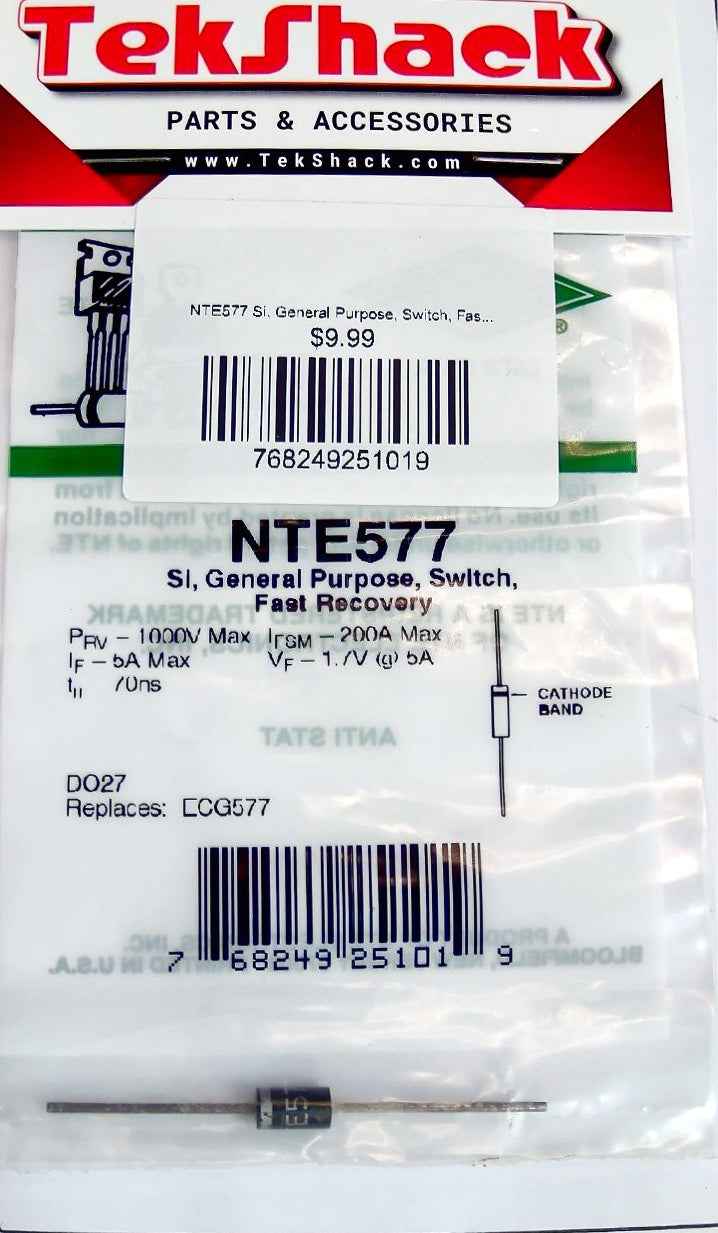 NTE577 Si, General Purpose, Switch, Fast Recovery NTE