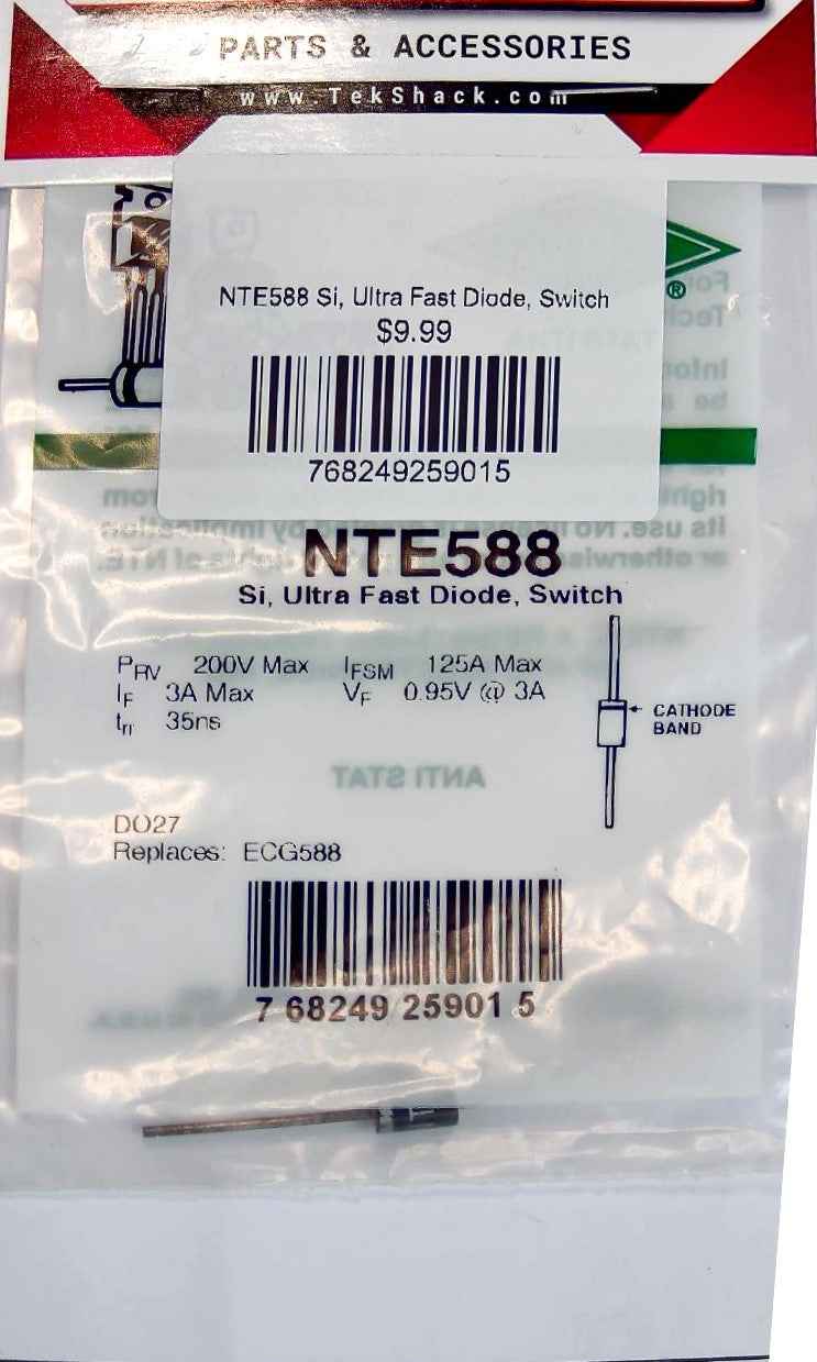 NTE588 Si, Ultra Fast Diode, Switch NTE