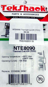 NTE8090 Thermal Cut-Off (TCO) NTE