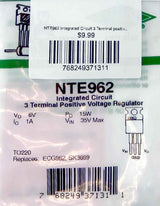 NTE962 Integrated Circuit 3 Terminal positive voltage regulator NTE