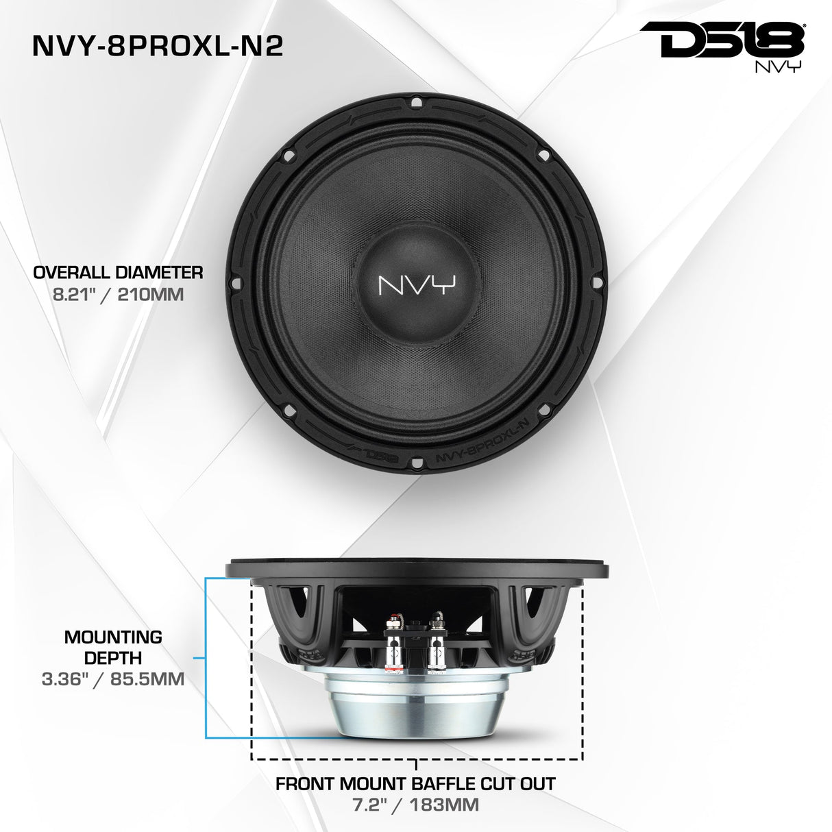 8” Neodymium Midrange Loudspeaker | 400W RMS 2-Ohm