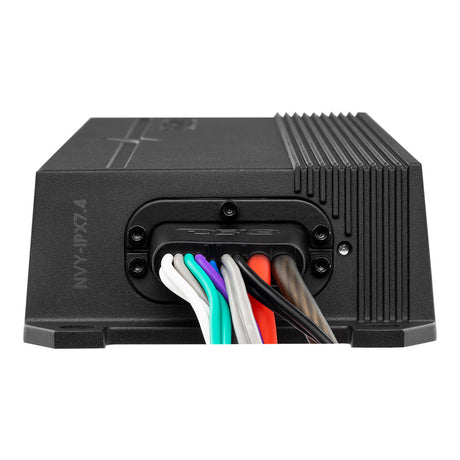 NVY 4-Channel Full-Range IPX7 Submersible Marine and Powersports Amplifier 120 x 4 @ 4-Ohm Watts RMS