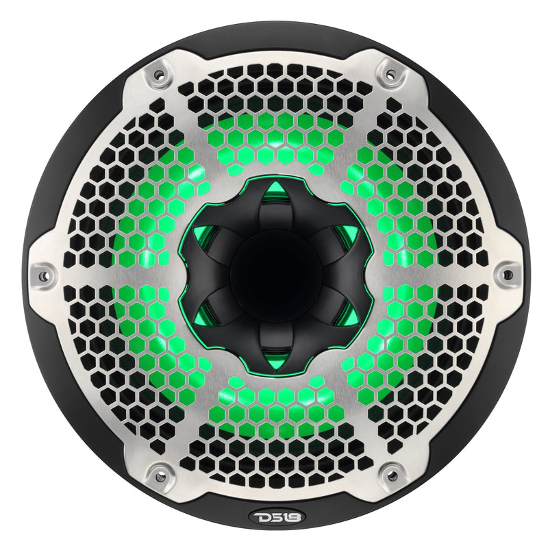 10” Marine 2-Way Hybrid Speaker with RGB LED, Compression Driver and Neodymium Magnet | 450W RMS 4-Ohm