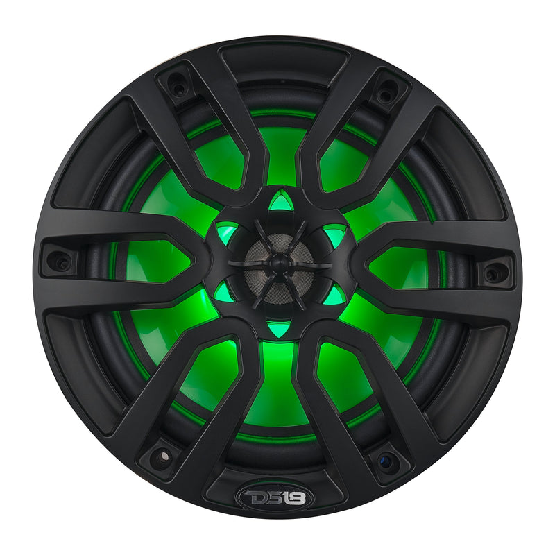 NXL 8" 2-Way Coaxial Marine Speaker with LED RGB Lights | 125W RMS 4-Ohm