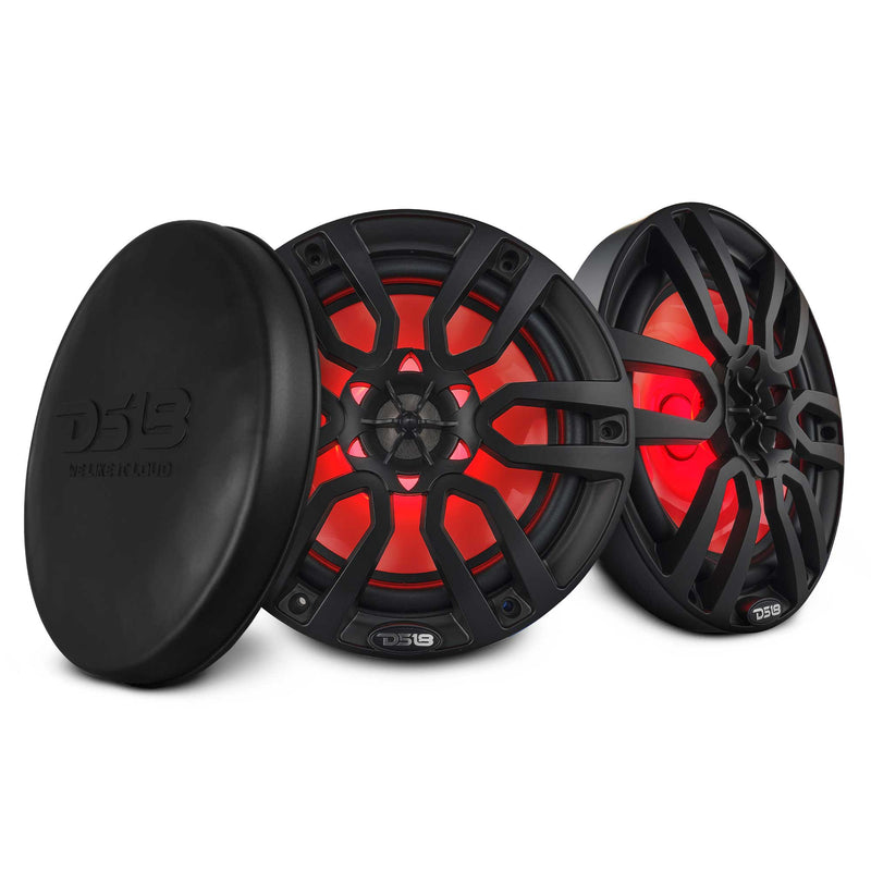 NXL 8" 2-Way Coaxial Marine Speaker with LED RGB Lights | 125W RMS 4-Ohm