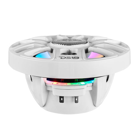 NXL 6.5" 2-Way Coaxial Marine Speaker with Bullet Tweeter and Digital Led Lights | 150W RMS 4-Ohm
