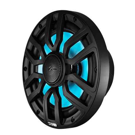 NXL 8" 2-Way Coaxial Marine Speaker with Bullet Tweeter and Digital Led Lights | 175W RMS 4-Ohm