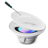 Luxury 6.5” 2-Way Marine Coaxial Speaker with Digital LED Lights and Flush Magnetic Mount Grille | 150W RMS 4-Ohm