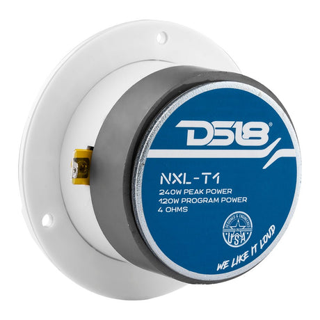 NXL 3.8” Marine Water-Resistant Super Bullet Tweeter with 1” Aluminum Voice Coil | 120W RMS 4-Ohm