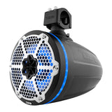 Bronco 6th Gen Roll Bar Audio Bundle – 8" Marine Tower Speakers with RGB LED Lights, OEM Roll Bar Mounting Clamps & Amplifier