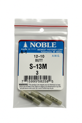 Noble Terminal Butt Splice – Nylon 12–10 GA (3-Pack) #S-13M Noble