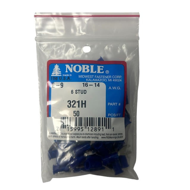 Noble Terminal Spade Vinyl #6 – 16-14GA (50-Pack) #321H Noble