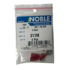Noble Terminal Spade Vinyl #6 – 22-18GA (4-Pack) #311M Noble