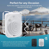 8” 2-Way Weatherproof Professional Monitor Speaker (ODP-870T-BLK), Sold individually Audiopipe