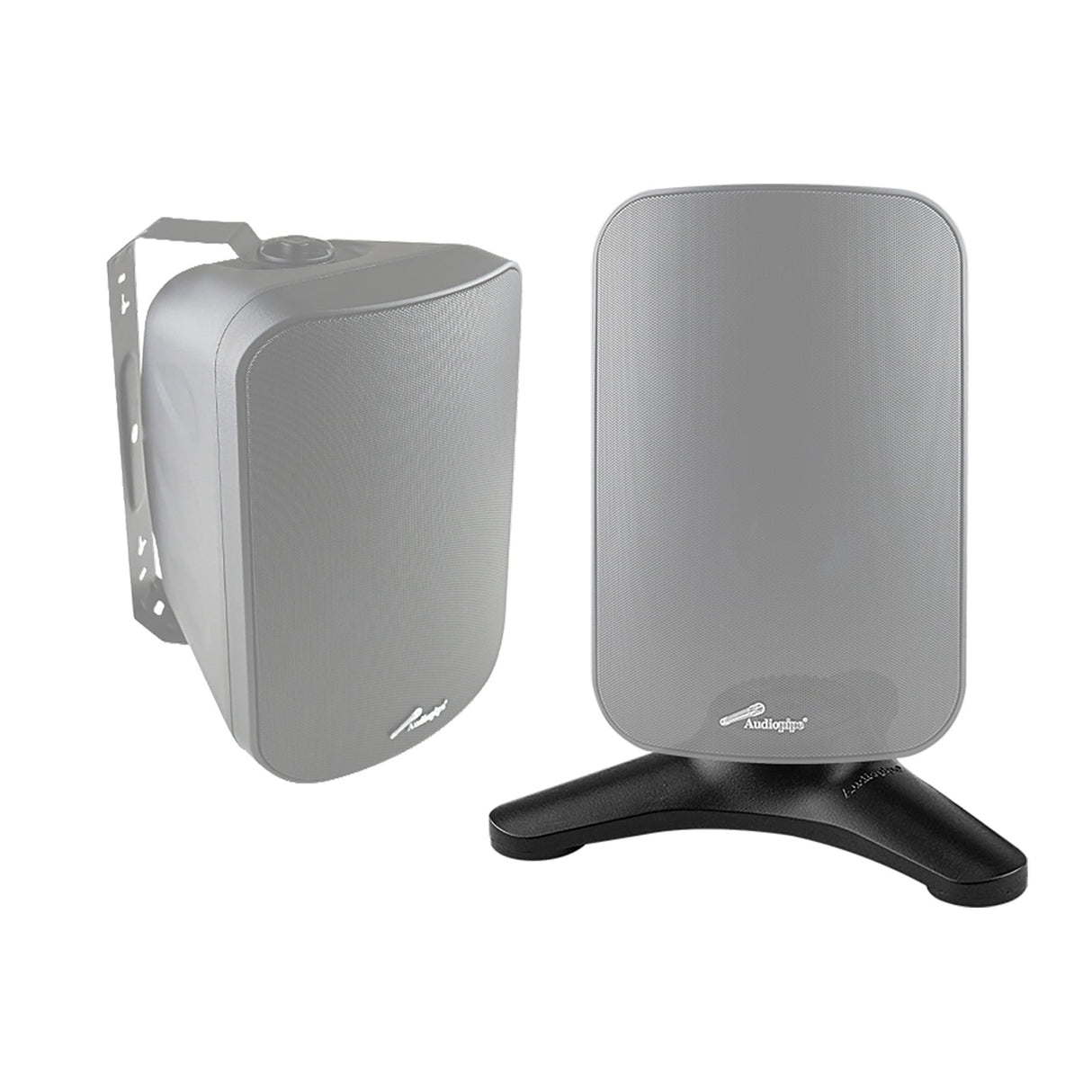ABS Table-top Indoor/Outdoor Speaker Stand (ODP-BASE1-BLK), Sold in pairs Audiopipe