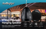 5-1/4” 2-Way Pendant Hanging Speaker (ODP-HS-518WH), Sold individually Audiopipe